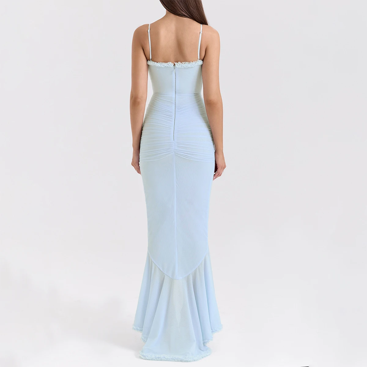 sachin and babi light blue dress Cold Shoulder Ice Blue Tulle & Lace Party Dress