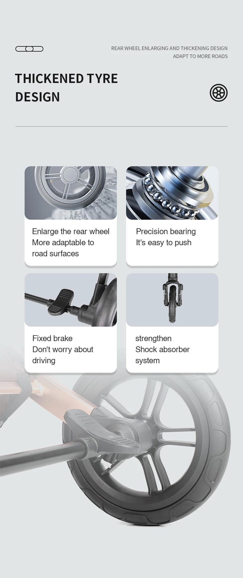 Hot Luxury Big Wheels High Landscape Pram Baby Stroller, New Design 3 in 1 Baby Doll Pram Stroller