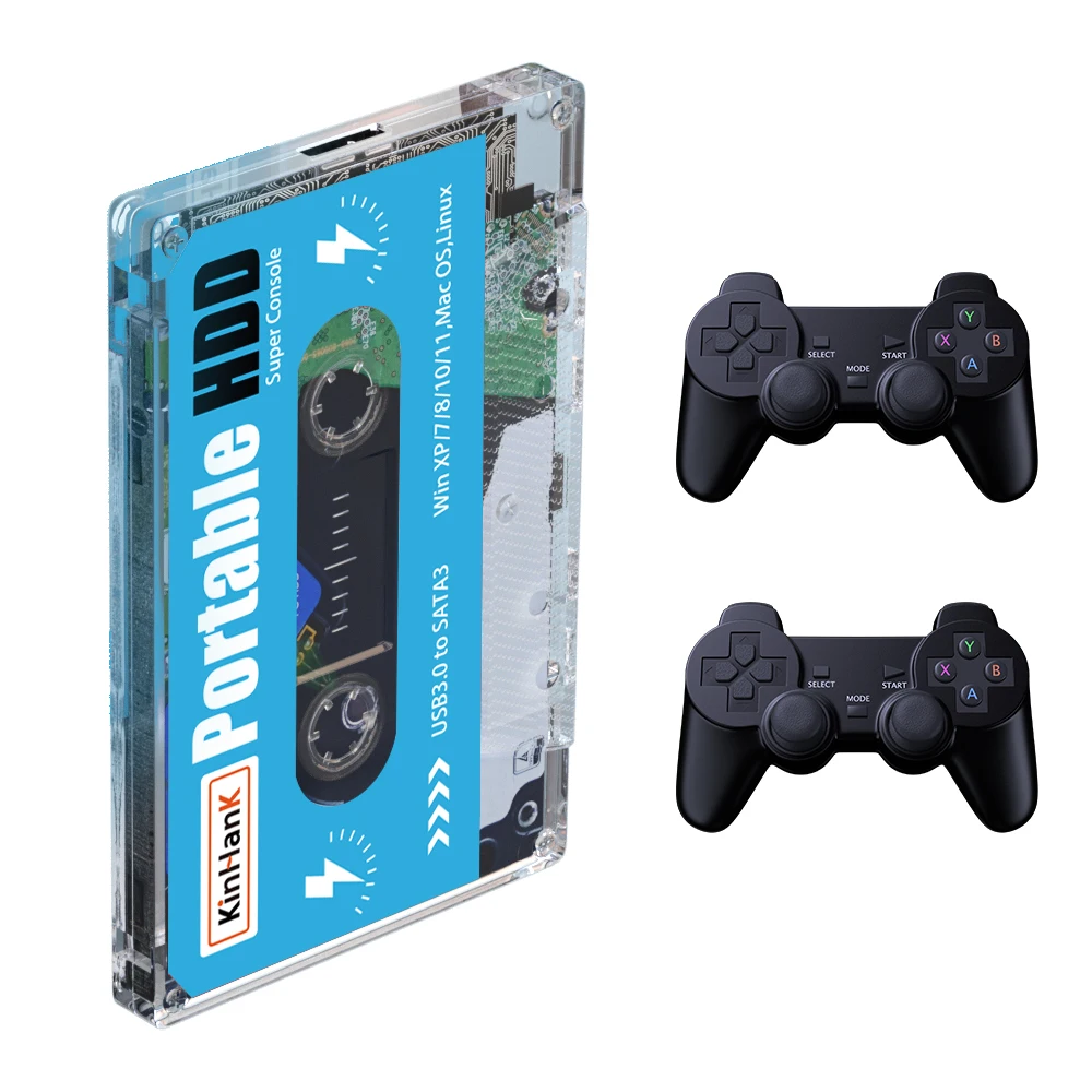 pa4 本体 HDD 500GB コントローラー２個付き 500GB HDD Game Hard Drive Disk with 55000+ Games for PS2