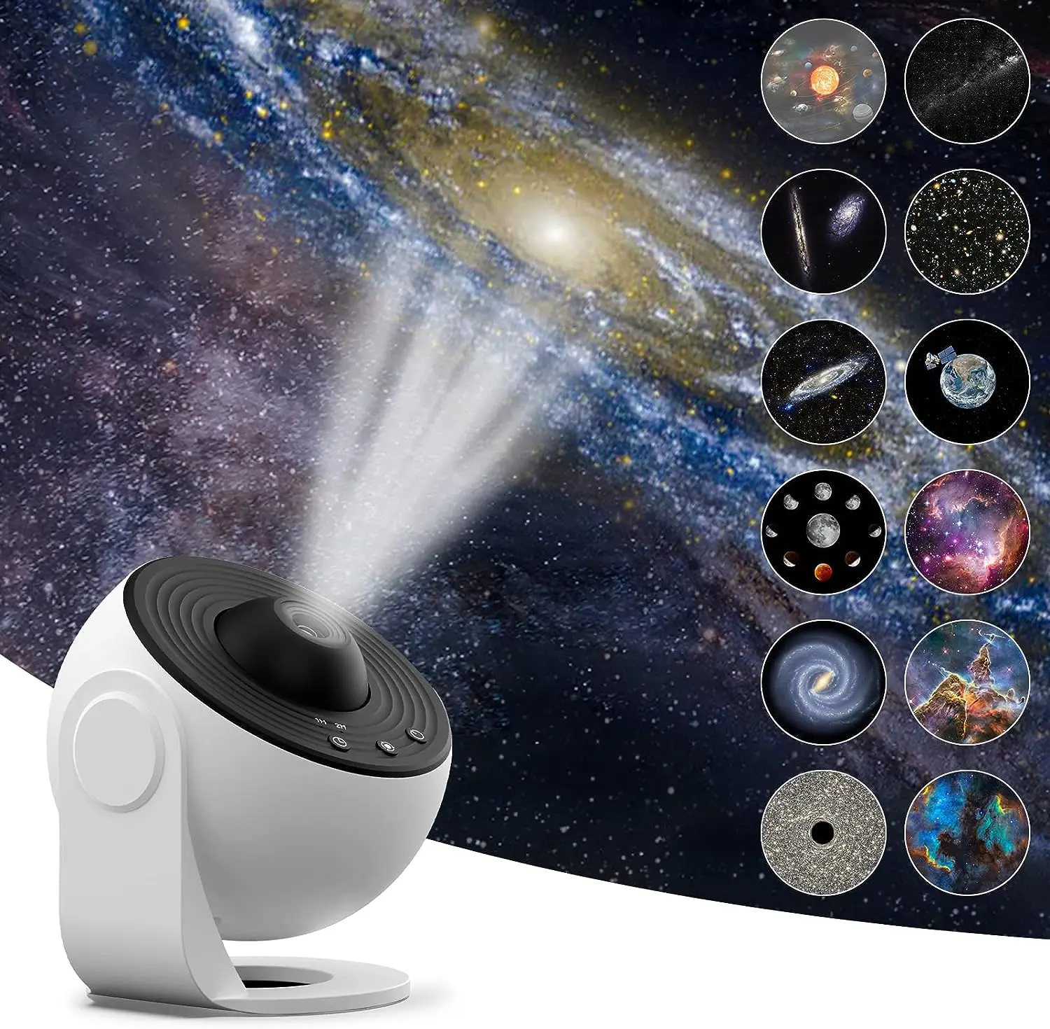 12 in 1 Planetarium Galaxy Star Projector Rotating Nebula Projector Lamp Timed Starry Night Light  for Kids  Bedroom Decor