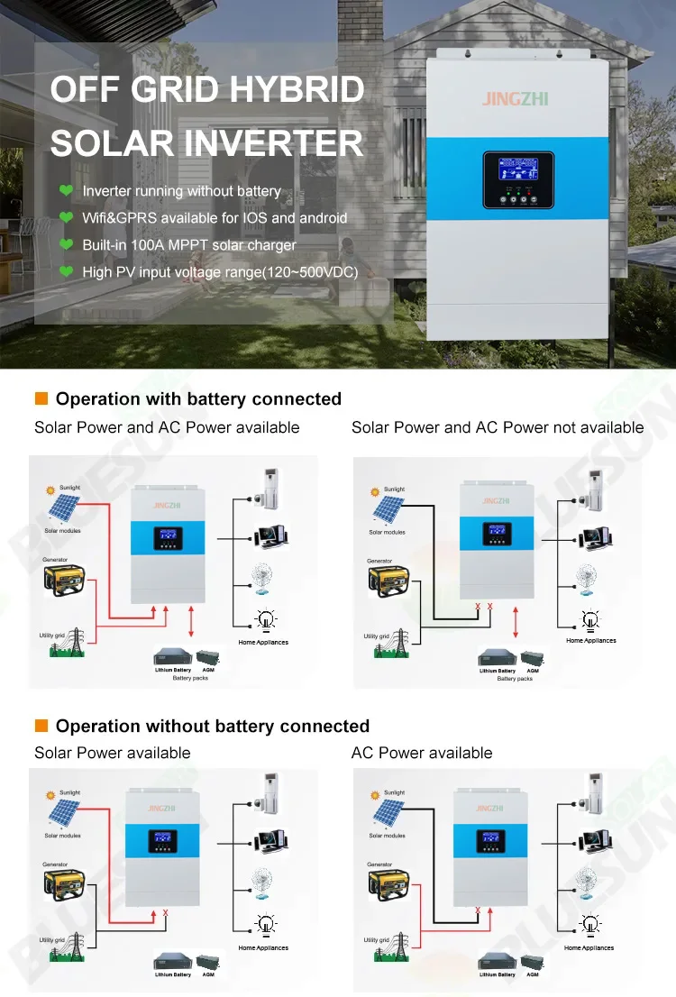 Jz Power Energy Storage System Hybrid Solar Inverter Hybrid All-in-one 