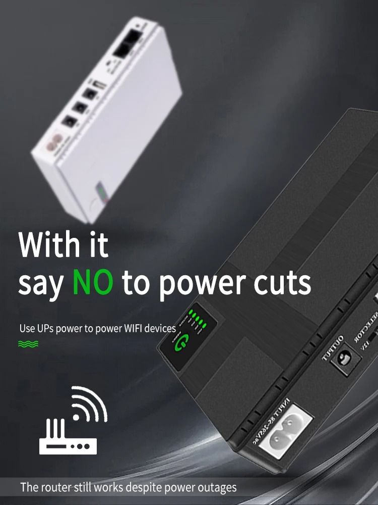 Mini Dc Ups Power Supply 12V Mini Ups 20000mah 12000mah 10400mah 8800mah 18W 36W Mini Ups for Wifi Router and Modem CCTV