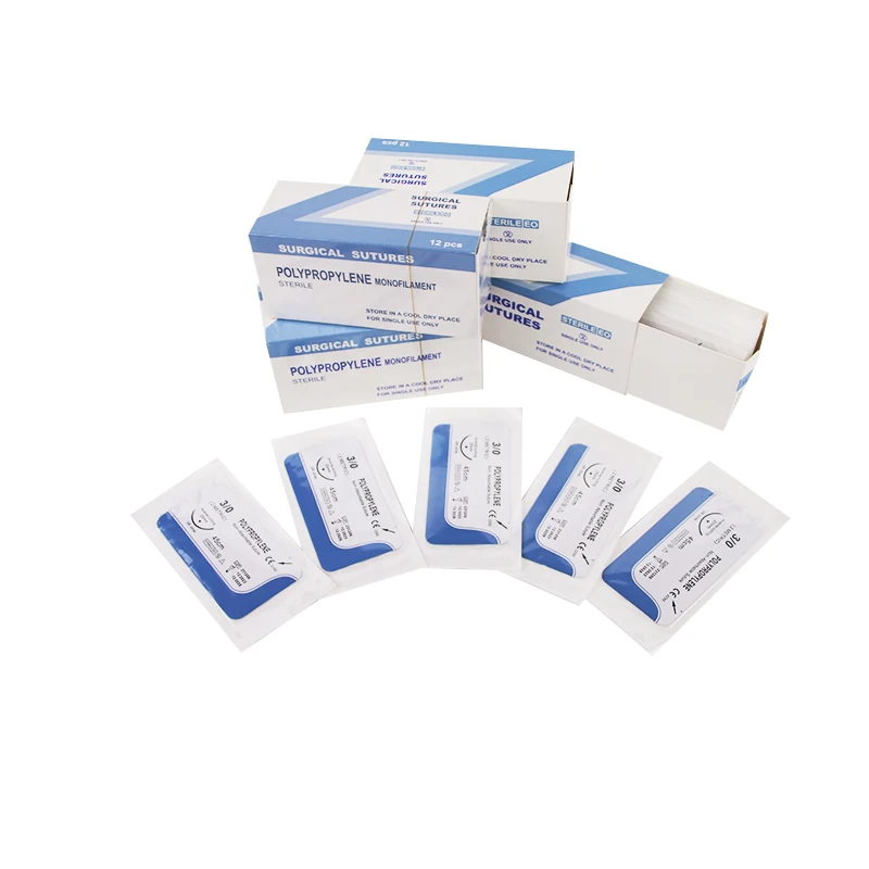 Surgical Suture  all size non absorbent sheep intestine Medical polypropylene monofilament sterile silk suture