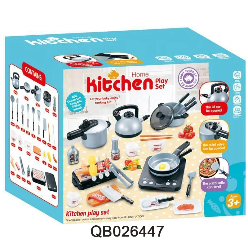 Little Chef Simulation Kitchenware Cooking Pretend Play Kitchen Toys Set for Kids