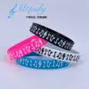 4-pack of musical note silicone wristbands