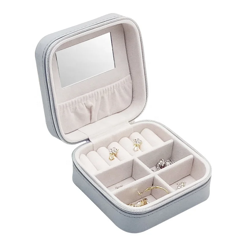 Маленькие кожаные чехлы для ювелирных изделий, дорожный органайзер для ювелирных изделий, коробка для хранения косметики с логотипом на заказ, органайзер для косметики