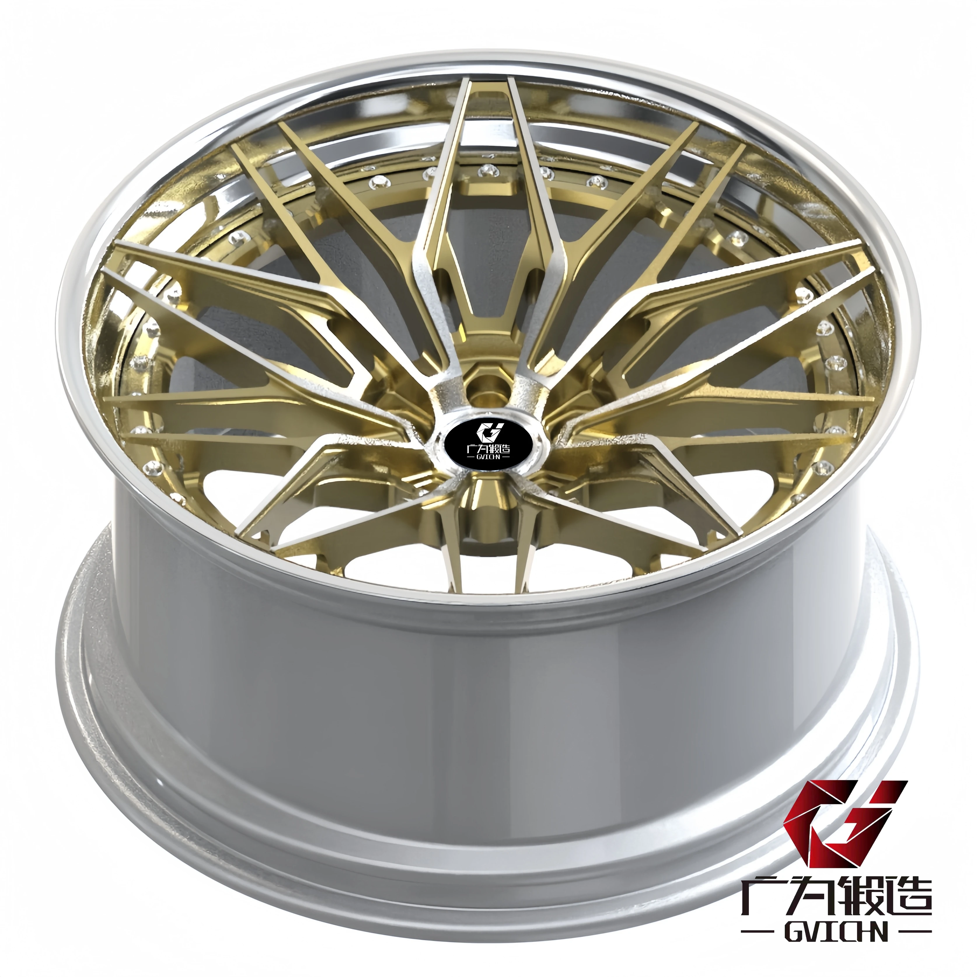 GVICHN High quality deep lip forged car wheels rims 19 20 21 22 23 inch 2 piece forged custom car wheels