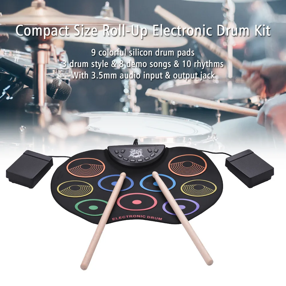 Roll‐Up カラフル ドラム Amazon.com: MUKIKIM Rock And Roll It - CodeDrum. Roll Up Portable