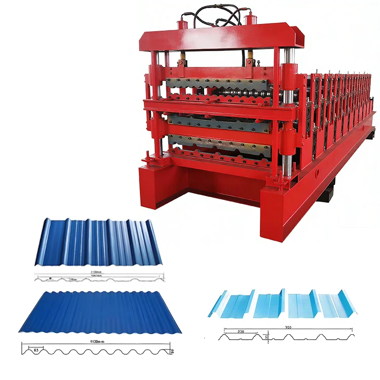 Roof tile roll forming machine, 5.5kW, 915mm feed width