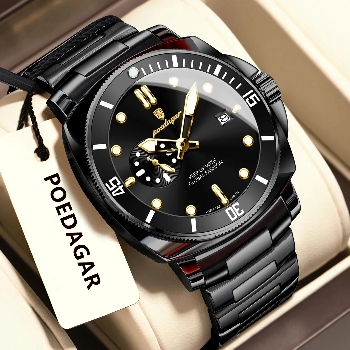 POEDAGAR 873 Top Original Fashion Wristwatch Luminous Waterproof Date Classic Men's Watc aperçu 2