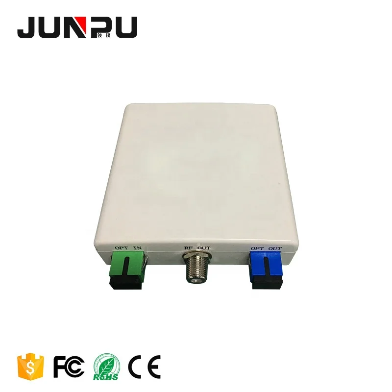 AGC node for ftth WDM optical node with 2 RF output fiber optic receiver for smart hotel solution