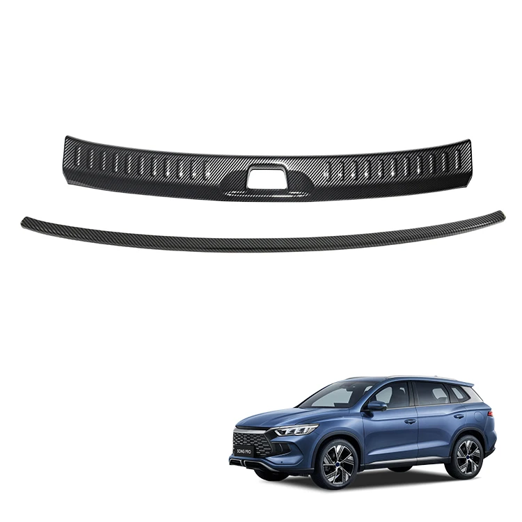 Rear Trunk Guard Decorative Accessories Carbon Fiber Pattern ABS Material High Quality for BYD Song Pro Champion