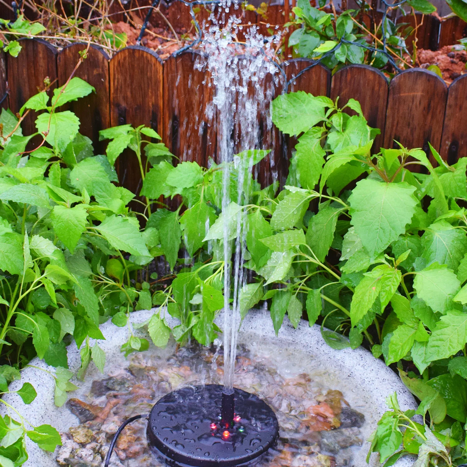 Remote Control Solar Mini Fountain Kit Garden Backyard Outdoor Landscape  Atmospheres Multiple Color Smart Water Pump
