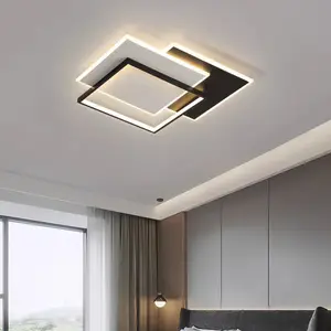 High Quality Home Decorative Surface Mounted Remote Control Dimmable Square Led Ceiling Light for Living Room