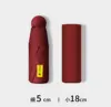 Round five-fold 6-bone - fabric cover - wine red