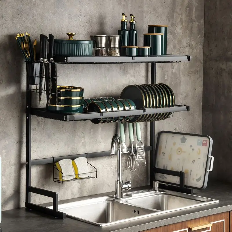 Source Over sink dish drying rack kitchen shelf stainless steel standing  drainer storage holders & rack adjustable kitchen drying rack on  m.