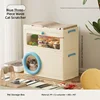Cat box-double layer with scratching board-blue