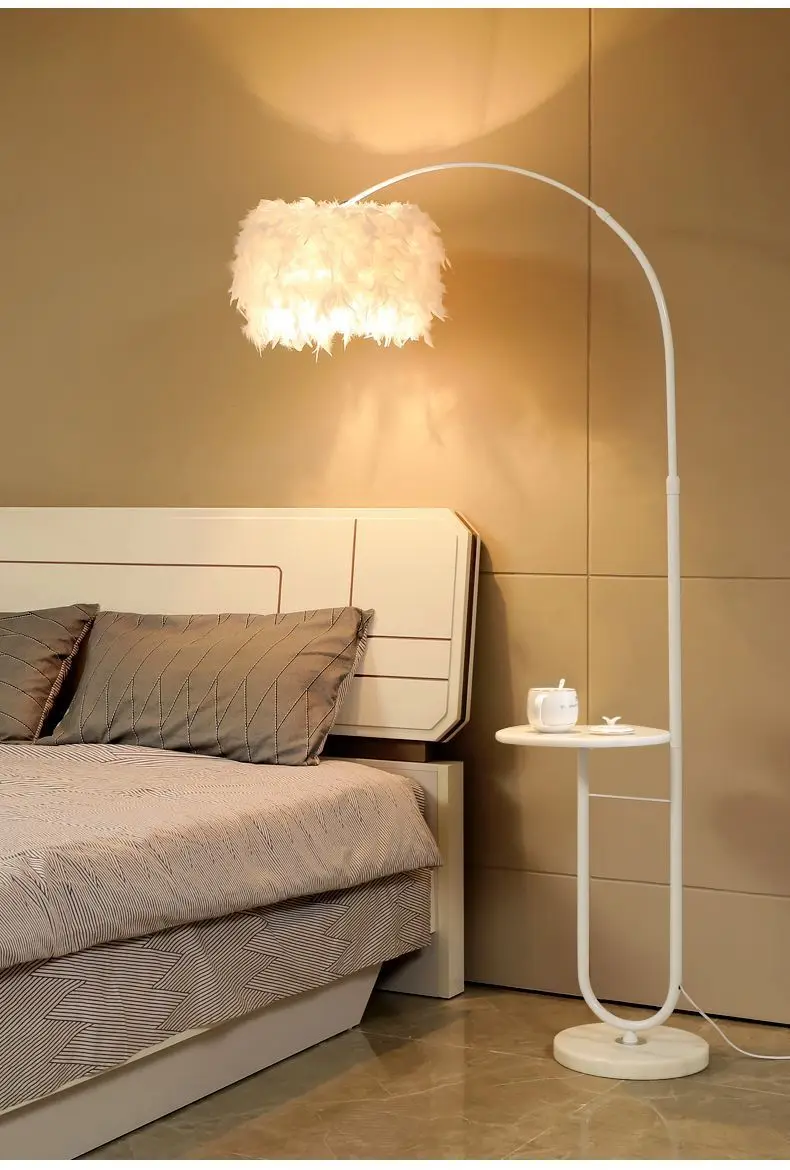 Feather Floor Lamp,Bedroom,High Aesthetic Value,Living Room,Sofa ...