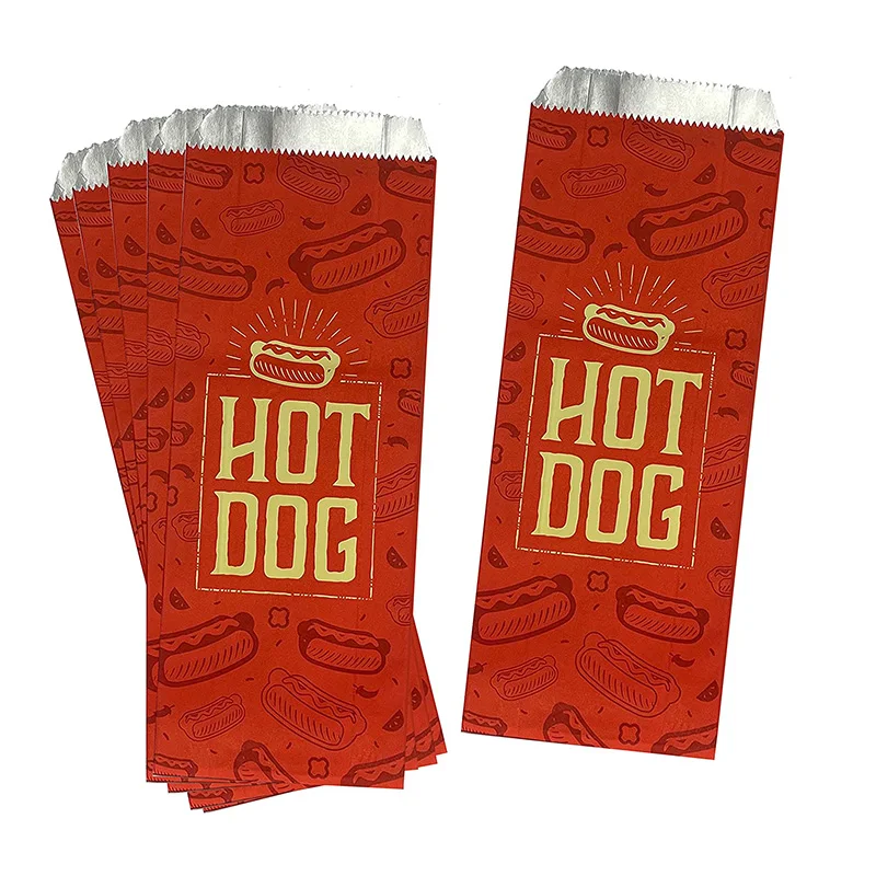 Sac à hot-dog sac à hot-dog sac en papier d'aluminium kraft