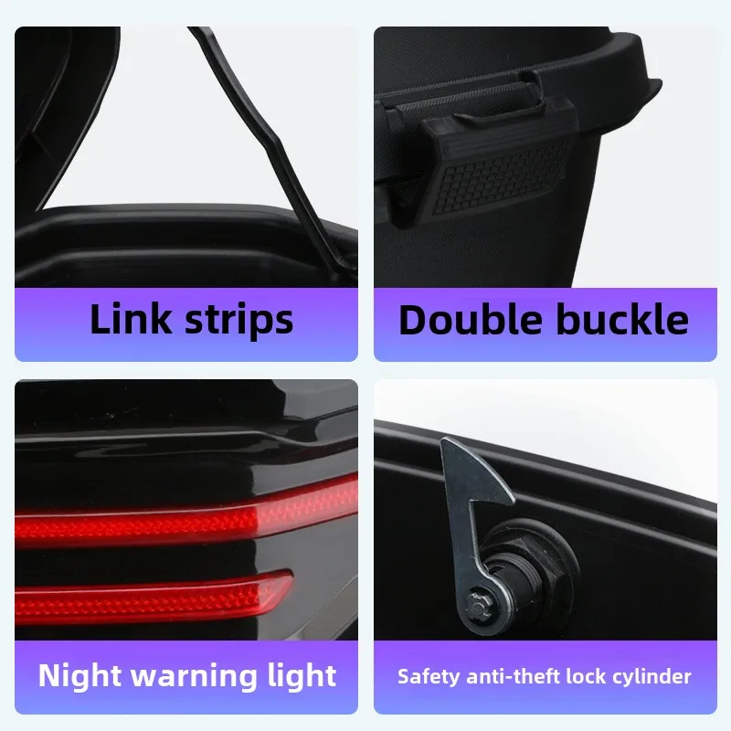 Universal Electric Vehicle Trunk for Aima Yadea Tailg & Luyuan Large Scooter Thickened Plastic Tail Box