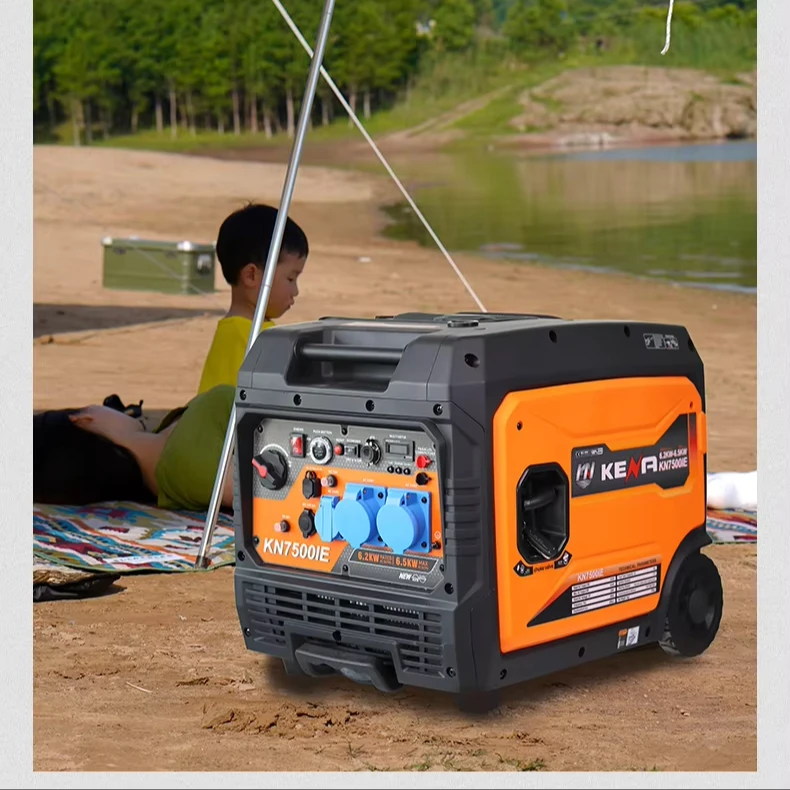 Taşınabilir Sessiz Çift Yakıtlı Benzinli İnvertör Jeneratör 3kW 3000W Hafif Serisi 6Kva Sessiz Çalışma 60dB