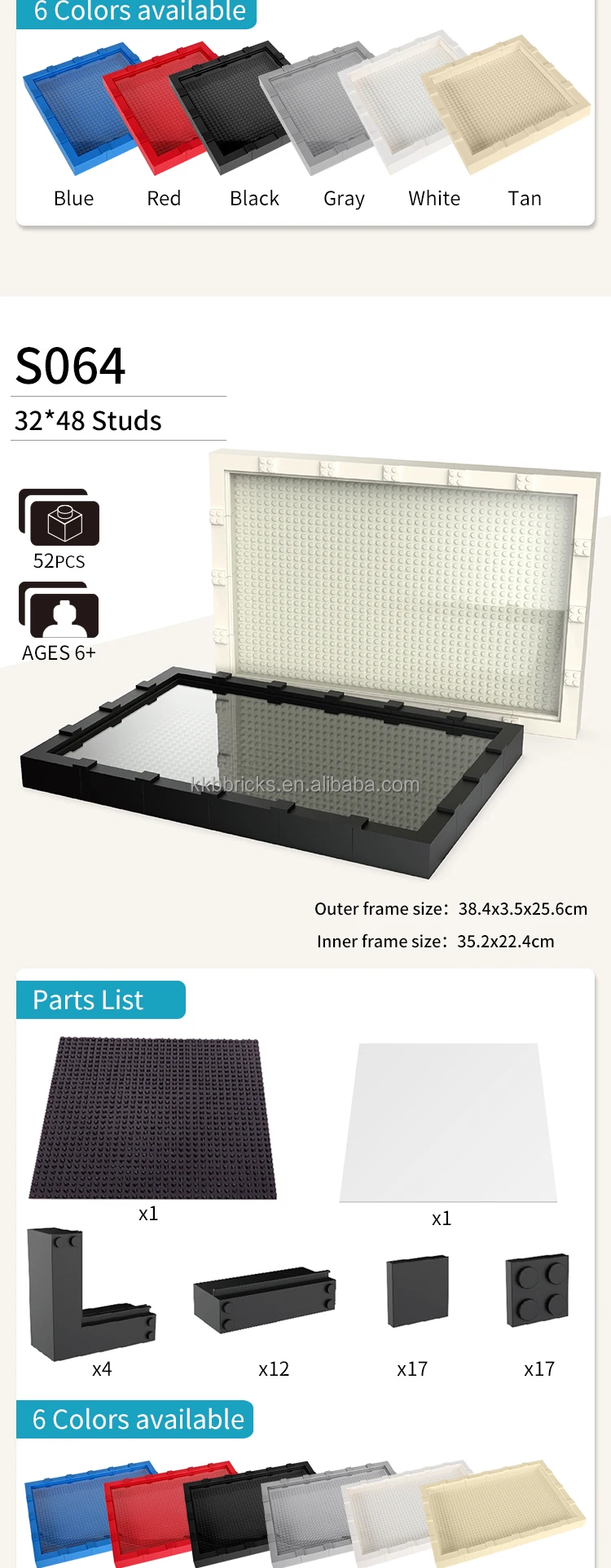 Creative Building Blocks Frame with Multiple Sizes Available Versatile ...
