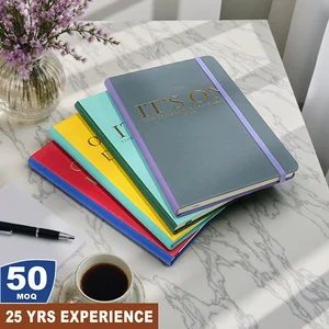 New Design Custom Logo Pu Leather A6 Journal Low MOQ Factory Price Printing Line Grid Dot Paper Diary Budget Planner Notebook