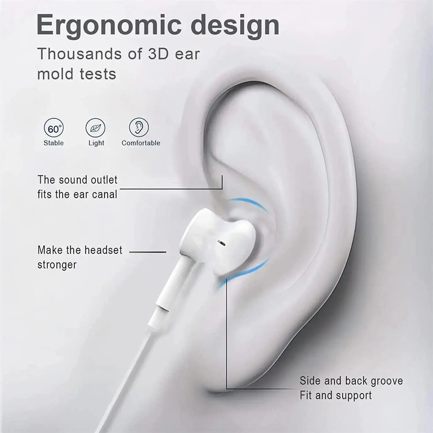 Mfi Certified Headphones Earbuds With Lightning Connector Earphones For