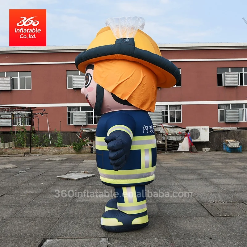 Firefighter Customize Huged Inflatable Costume for Propagandizes Promotion,Custom Giant Cartoon Firefighter Inflatable Fireman