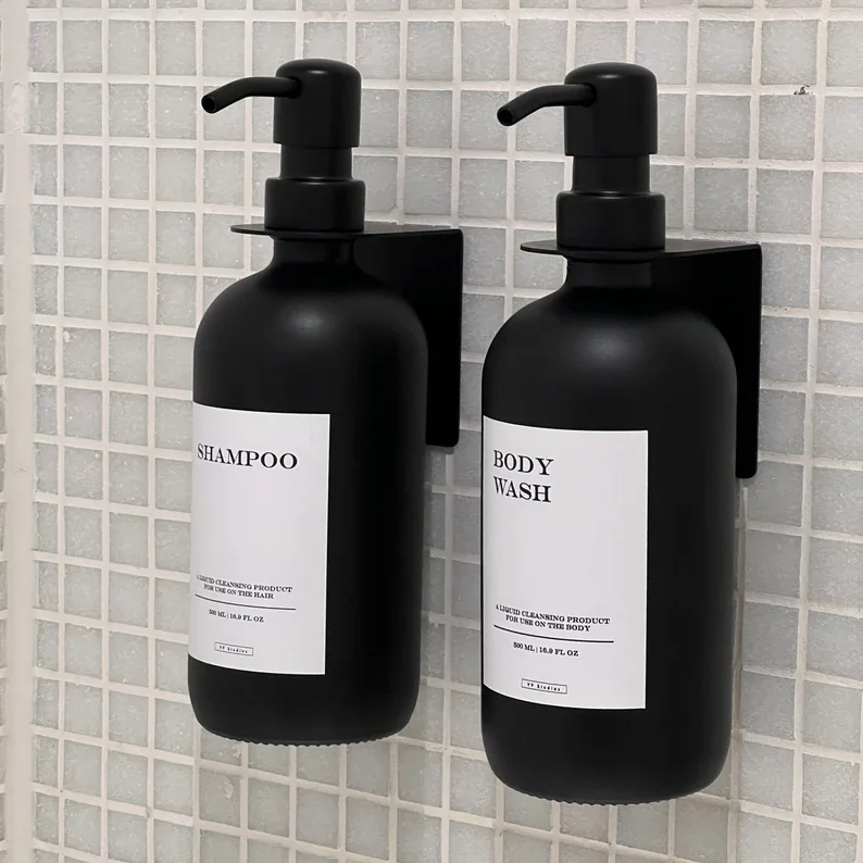 Wall Mounted Stainless Design Soap Dispenser Bracket 300ml Shampoo