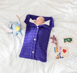 Носимые индивидуальные бондажные пеленки вязаное одеяло оптом Зимние Детские спальные мешки