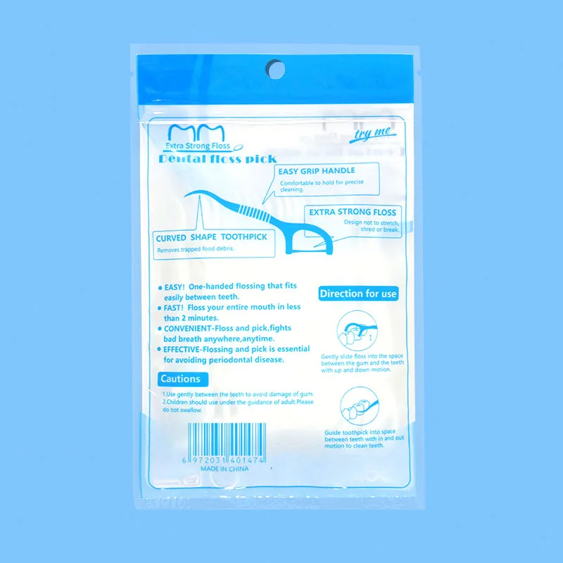Оптовая Продажа с фабрики, Высококачественная веганская Стоматологическая Флоссер, переносная мята, межзубная палочка для чистки с плоским рисунком