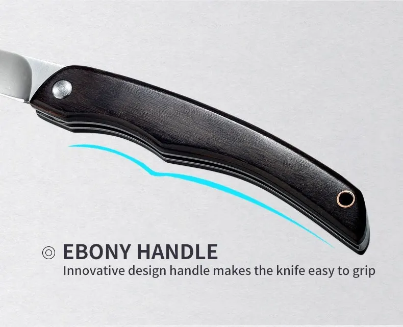 MITSUMOTO SAKARI Japanese Handcrafted Folding Knives Ebony Handle