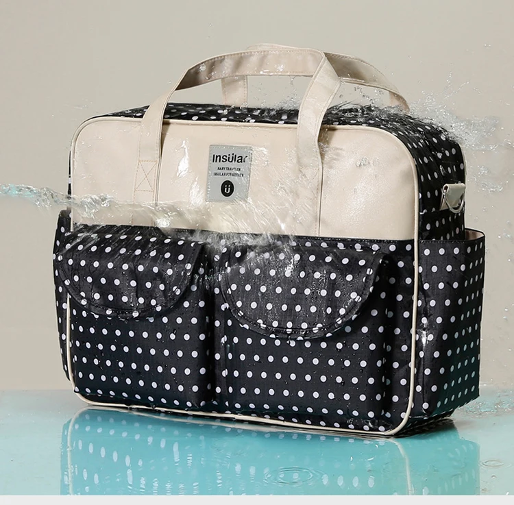 Good Quality Diaper Tote Bag Waterproof Mommy Bag Large Capacity Nappy Baby Bag with USB for Mommy