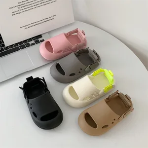 Wholesale Sports Slippers Kids Girls Fashion Casual PVC Sandals for Children Wholesale Summer Flat Water Shoes for the Beach