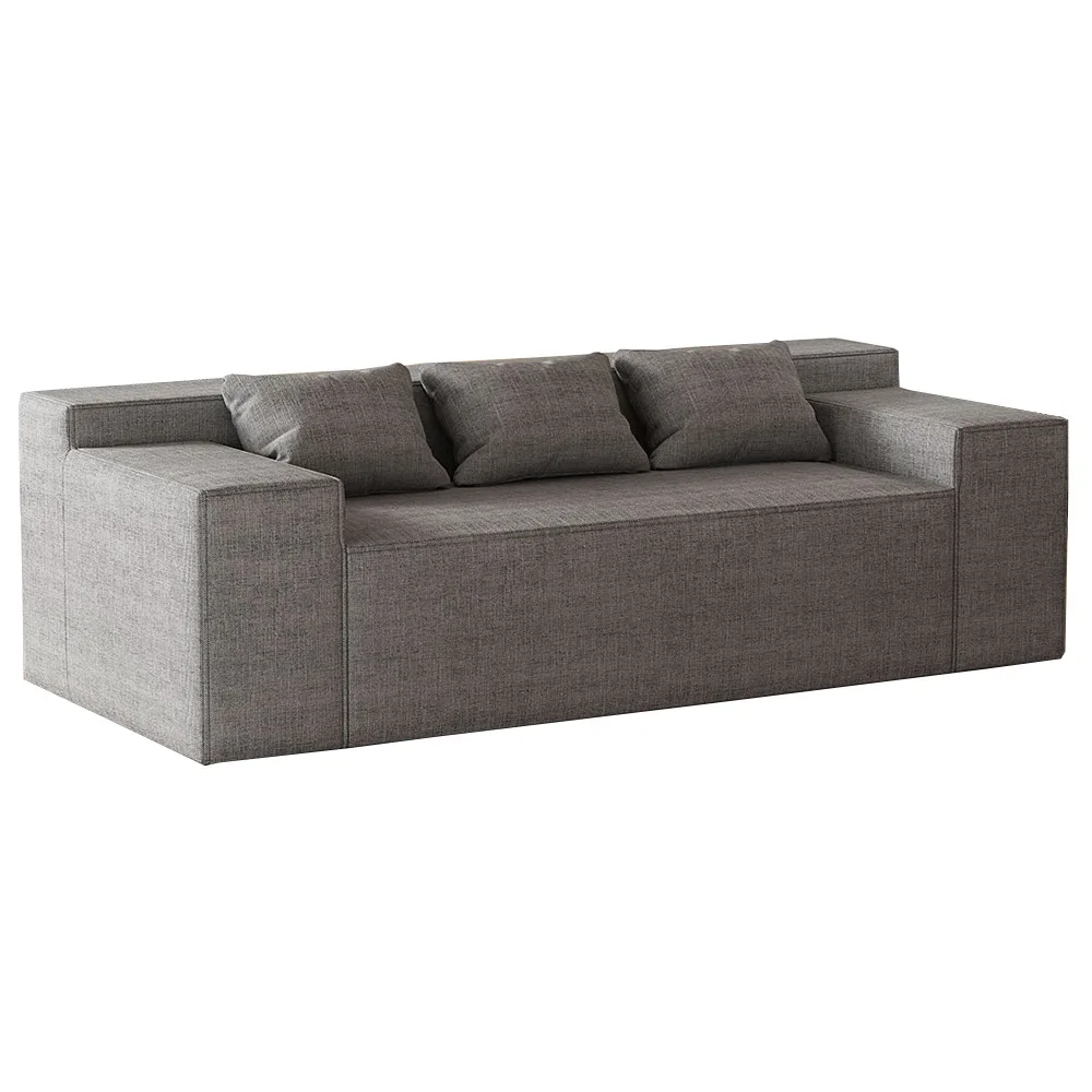 Urban 3-Person Living Room Sofa Set Amazon's Large Pure Sponge Fabric with 3 Compressible Pillows for Small Spaces