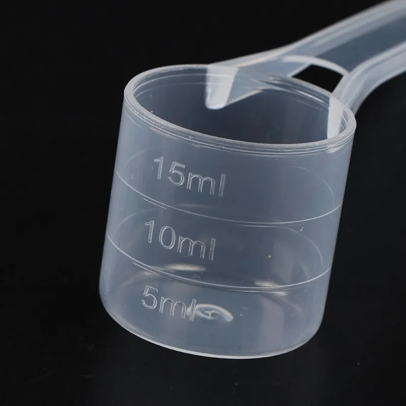 15ccプラスチック計量スプーン（白・クリア）エコフレンドリー