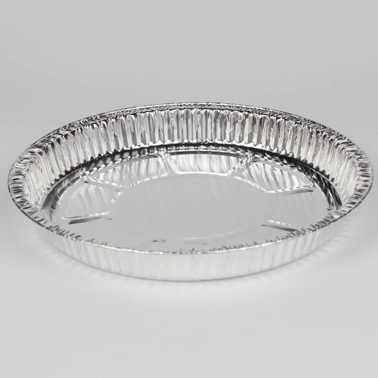 product tia yb81 round aluminum foil container  bowl tray smooth foil container for food takeout-2
