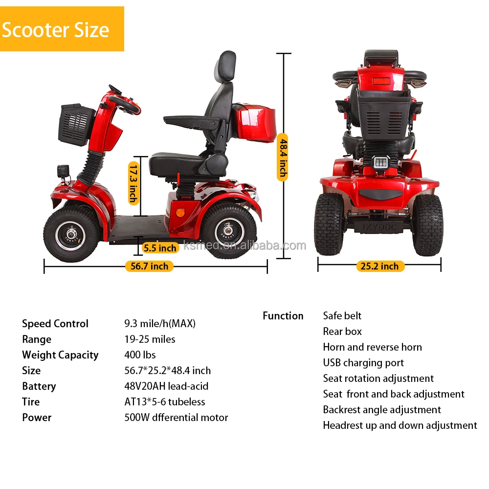 Ksm 910a Electric Vehicle With Two Seat Buy Heavy Duty 4 Wheel Mobility Battery Operated Safe 4834