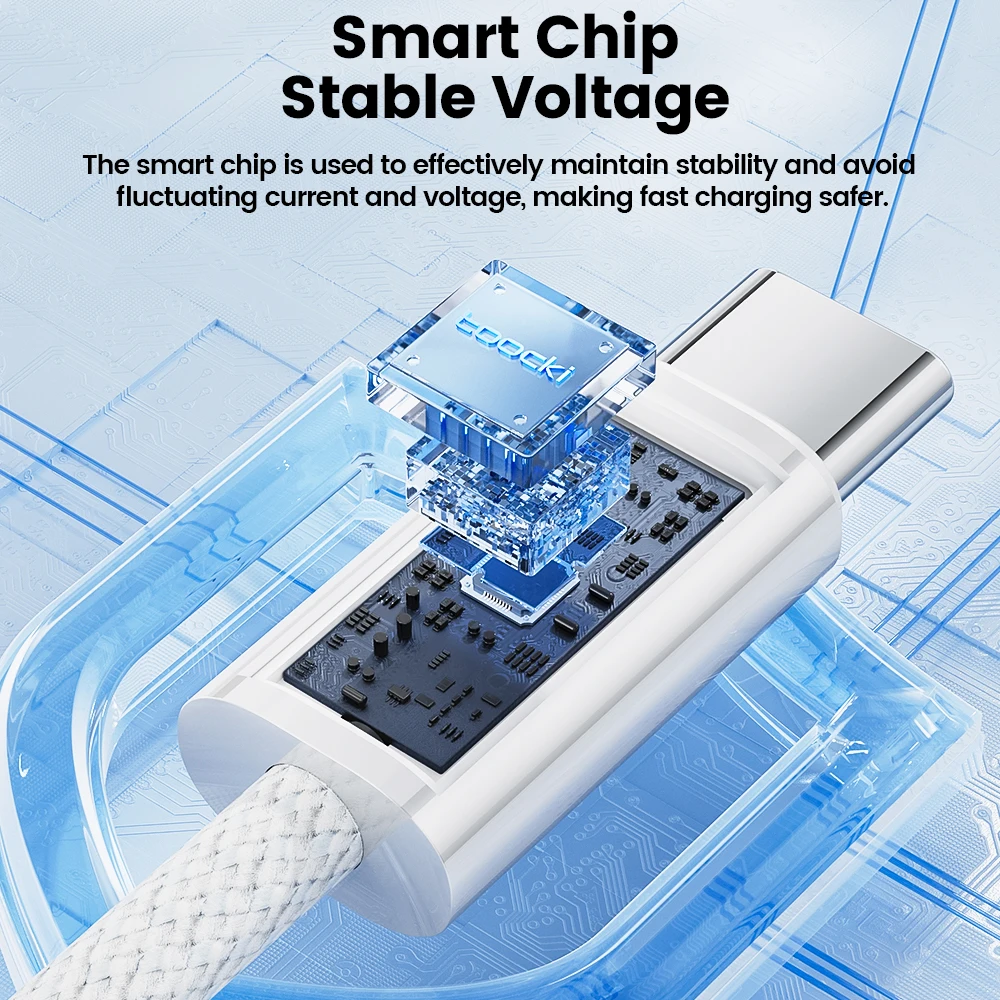 Toocki Usb C Data Cable Wire Roll 4 Core Usb Type C Cable 3A Fast Charging Cable Usb Tipo C for Samsung Phone