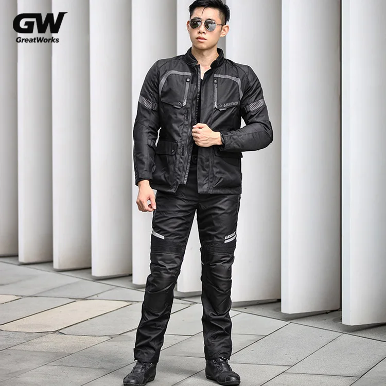 Wholesale Custom Men's Racing Jeans Waterproof Breathable Motorcycle Pants Knee Protection Windproof Motorbike Trousers