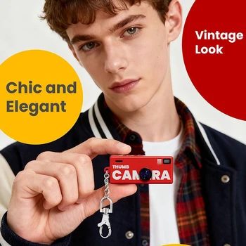 Portable Retro Mini Camera 1080P Night Vision Pocket-Sized Thumb Digital Pendant Keychain Type-C Interface 90 Wide-Angle Lens detail image