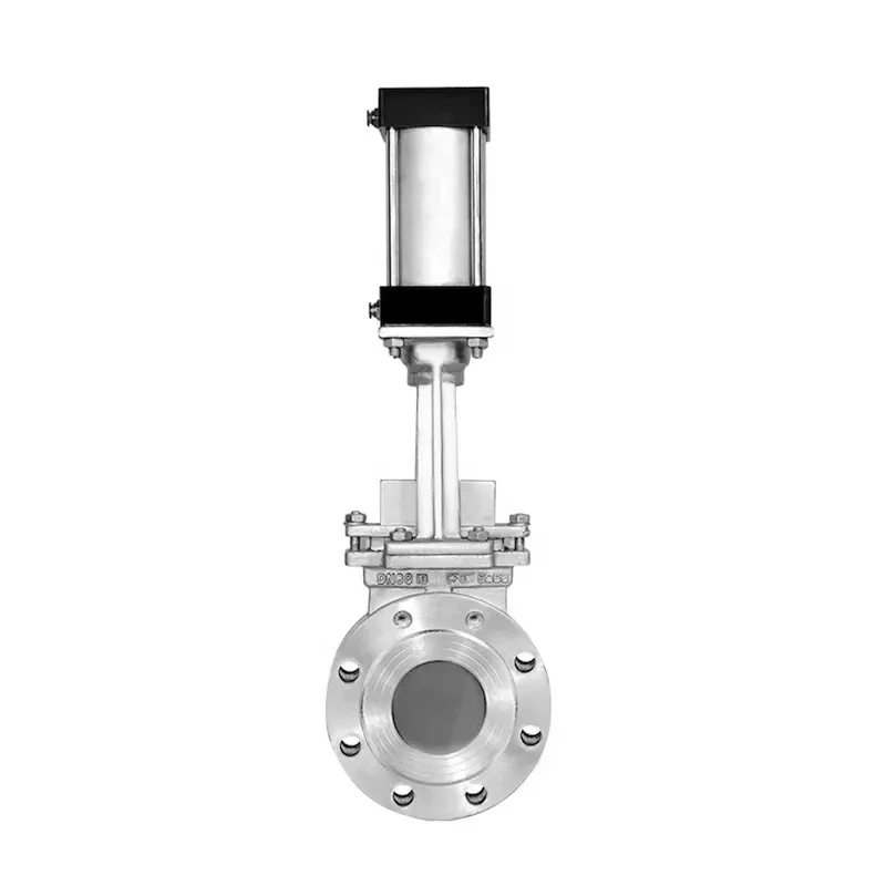 Flange Cast Iron Pneumatic Knife Gate Valve 8 inch Knife Gate Valve Stainless Steel Slurry Knife Gate Valve