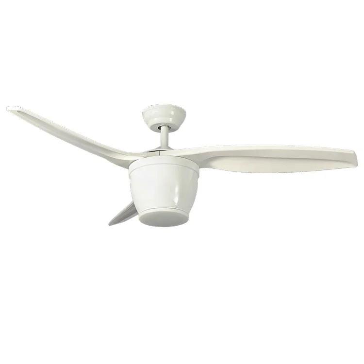 Rotor 52 inch LED Ceiling Fan with Light in White and Remote