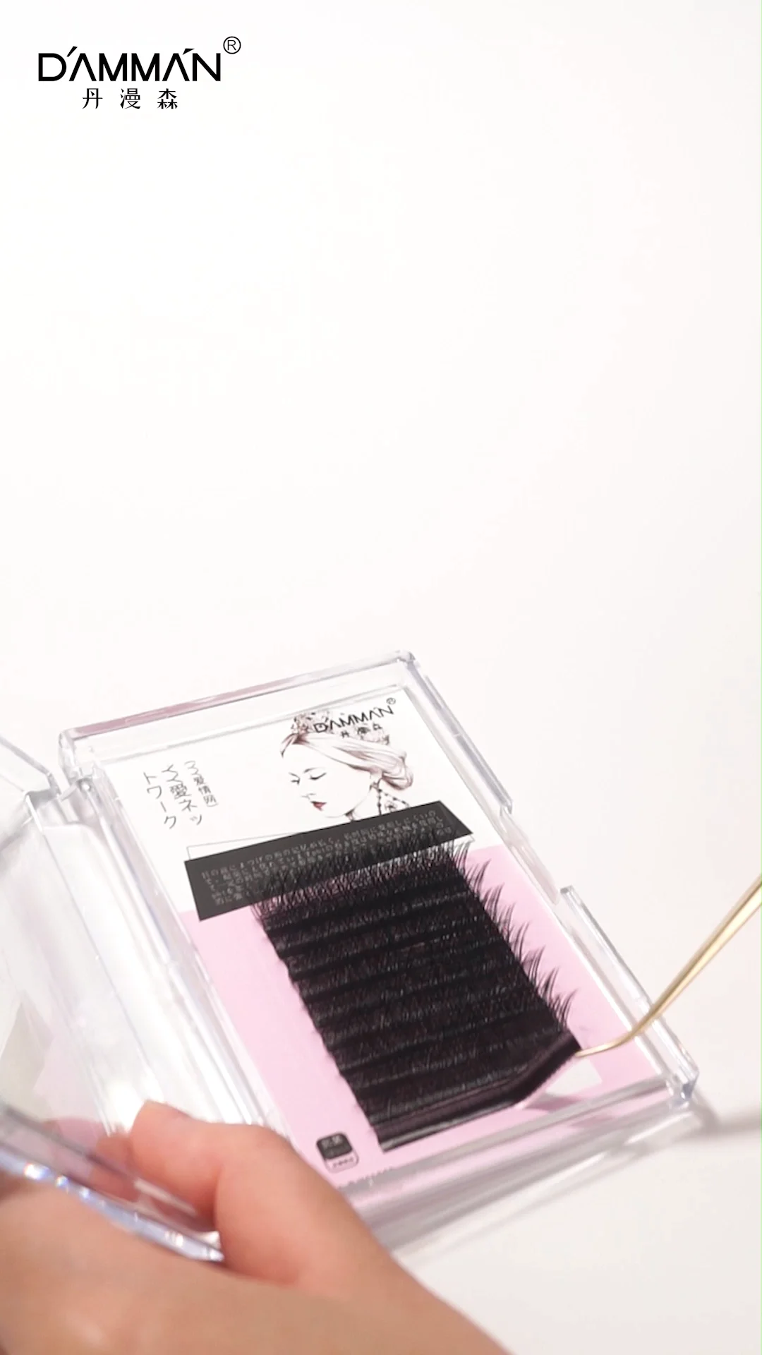 Damman YY Eyelashes 0.07 C D Curl YY Classic Lashes in Stock 100% Handmade  Individual YY Volume Lashes