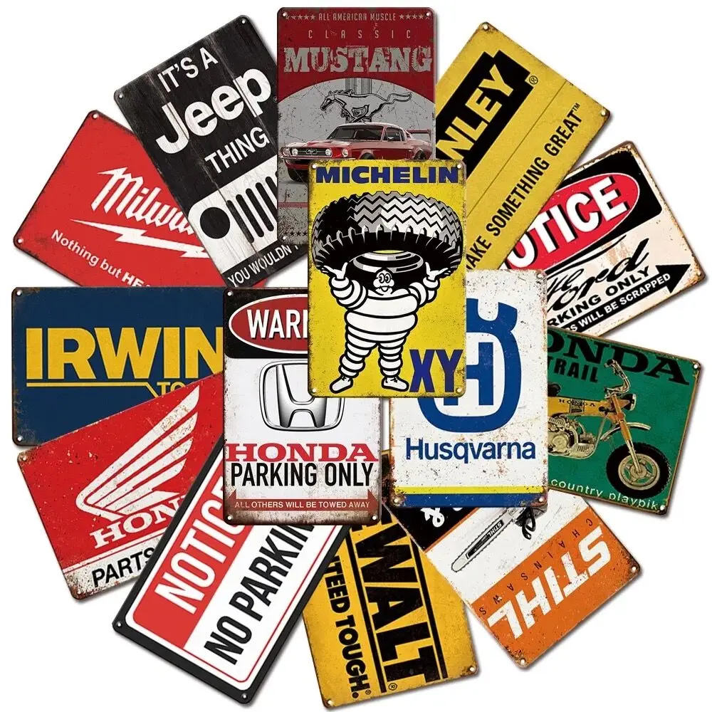 My Garage My Tools My Rules  Decoration  Retro Tin Metal Plate for Wall  Cafe Bar Pub Hotel Garage Movie Plaque Music Bus