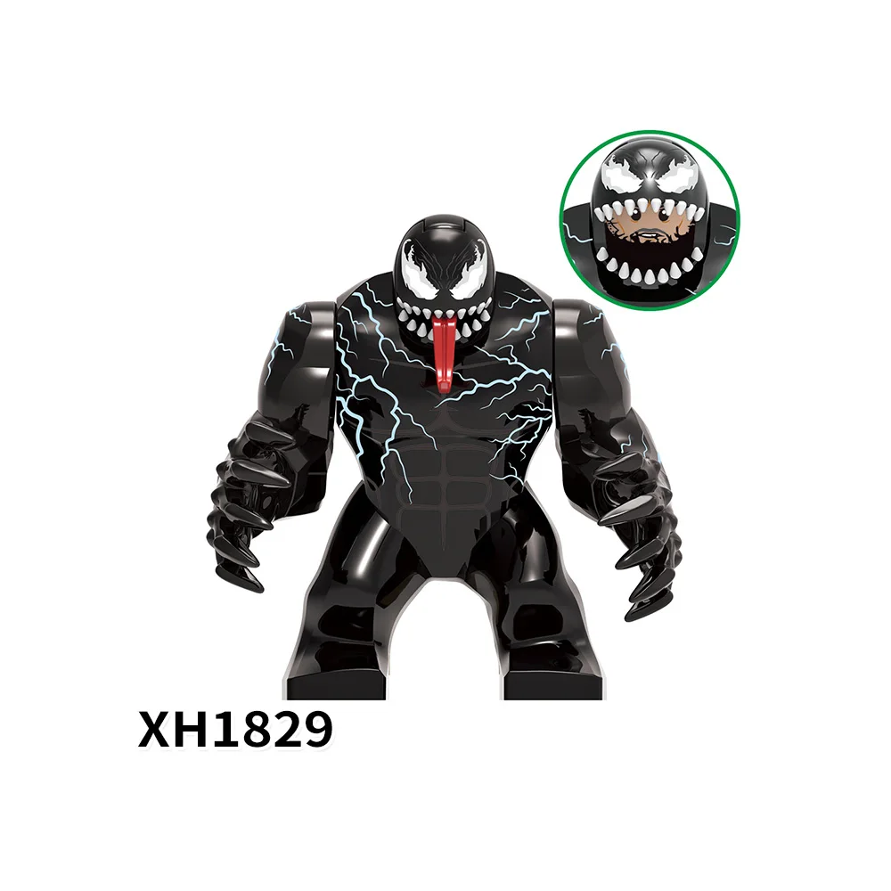 Big Super heroes New X0327 Venom Carnage Serum Riot action mouth tongue  building blocks toy children puzzle Diy gift