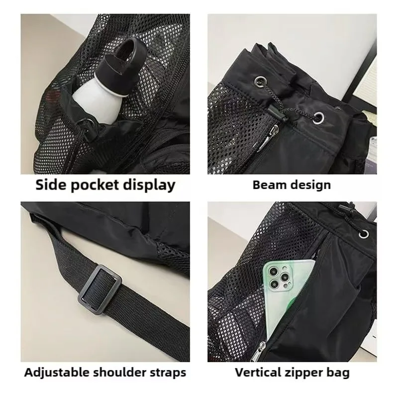 Dry Wet Separation Bag, Large Capacity Sports, Fitness, Tourism, Exercise, Mesh Drawstring Bag, Customized logo preview 6