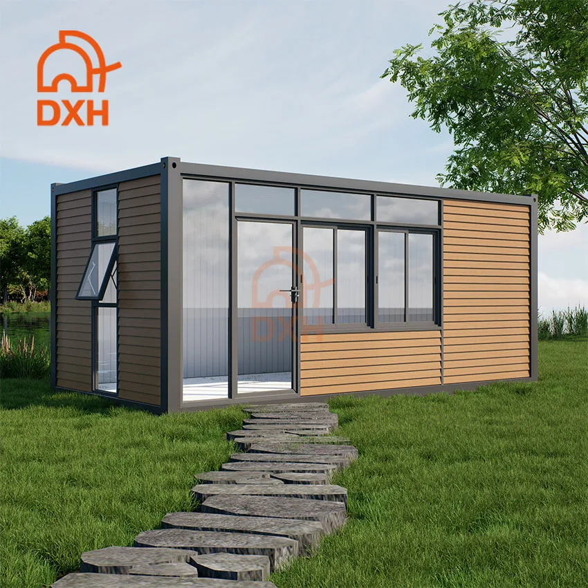 DXH Wholesale Custom Prefab Small  Modular Base Frame Container Prefabricated Homes Kit  House