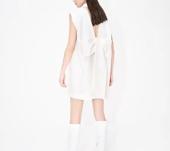 Robe De Plage Dos Nu Sans Manches – Avec Poches – Tendance Rayures – Polyester/Élasthanne – Femme